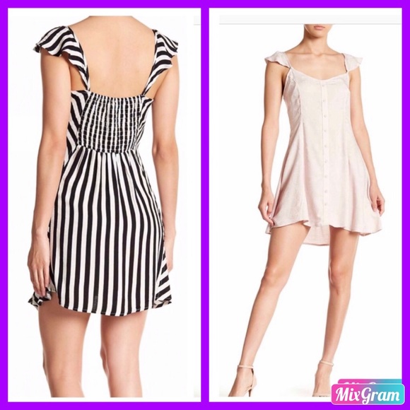 🏵LOVE FIRE BUTTON FRONT FLUTTER-SLEEVE DRESSES 👗 - Picture 4 of 8